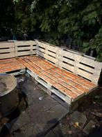 Palletbank gebruikt, Tuin en Terras, Gebruikt, Hout, Ophalen