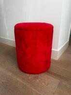Rode zachte opbergpoef, Minder dan 50 cm, Ophalen of Verzenden, Zo goed als nieuw, 50 tot 75 cm