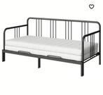 Uitschuifbaar bed Ikea, Zwart, Tweepersoons, Ophalen of Verzenden, Zo goed als nieuw