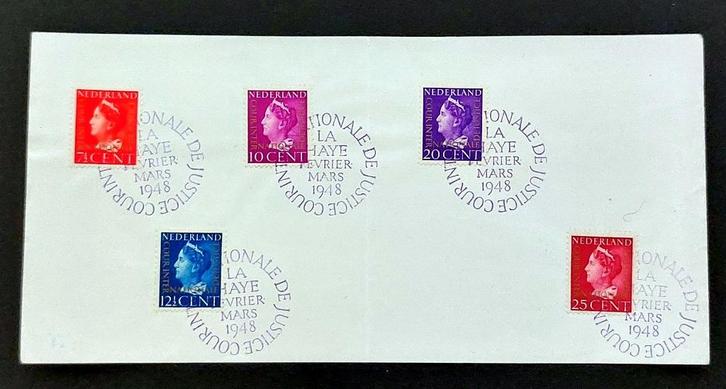Nederland 1948 – Internationaal Gerechtshof Den Haag, Postzegels en Munten, Postzegels | Eerstedagenveloppen, Onbeschreven, Nederland