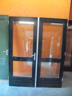 Openslaande tuindeuren dubbelglas, 168 x 213 (nr. BR275A), Ophalen, 120 cm of meer, 200 tot 215 cm, Glas