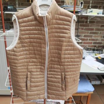 Bodywarmer nieuw doubleface wit lichtbruin Barbara Lebek mt  beschikbaar voor biedingen