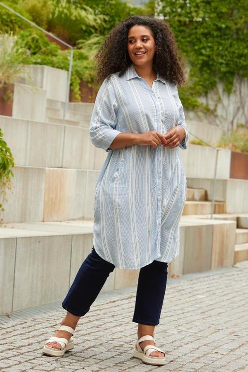 8012 ZHENZI tuniekblouse Ticia maat L 50/52, Kleding | Dames, Grote Maten, Nieuw, Blouse of Tuniek, Blauw, Verzenden