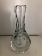 Glazen vaas - Mooi design, geblazen, Gebruikt, Wit, Ophalen of Verzenden, Glas