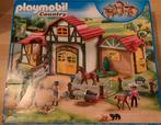 PLAYMOBIL COUNTY HORSEFARM MET UITBREIDING STALLEN&BIO FARM, Ophalen of Verzenden, Zo goed als nieuw, Complete set