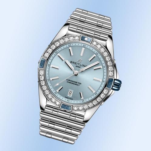 Breitling Super Chronomat Automatic 38 met Diamant Bezel (Re, Sieraden, Tassen en Uiterlijk, Horloges | Heren, Nieuw, Breitling