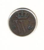 1/2 cent 1864 nederland, Postzegels en Munten, Munten | Nederland, Verzenden, Koning Willem III, 1 cent