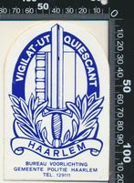 Sticker: Politie - Haarlem - Bureau Voorlichting, Ophalen of Verzenden, Zo goed als nieuw, Bedrijf of Vereniging