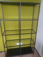 Ikea vittsjo stellingskast  zwart/ bruin/ glas, Huis en Inrichting, Kasten | Vitrinekasten, 50 tot 100 cm, Glas, Zo goed als nieuw