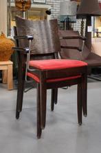 30 eetkamerstoelen stapelbaar hout stof armleuning horeca, Ophalen, Gebruikt, Metaal, Vijf, Zes of meer stoelen
