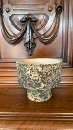 Vintage mooie Chamotte Berkenbast Bloempot voet orig jar.60, Tuin en Terras, Bloempotten, Rond, Binnen, Ophalen of Verzenden, Zo goed als nieuw