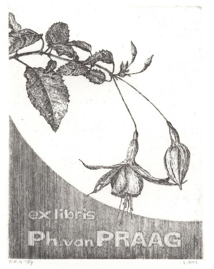 0163 Ex Libris Nederland : Yvonne de Vries, 1984, Antiek en Kunst, Kunst | Etsen en Gravures, Verzenden