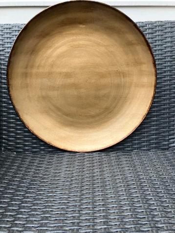 Gouden Metalen Wanddecoratie Schotel - 45cm beschikbaar voor biedingen