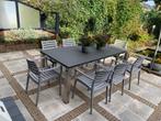 Natuurstenen tuintafel, Tuin en Terras, Ophalen, Zo goed als nieuw, Rechthoekig, Rvs