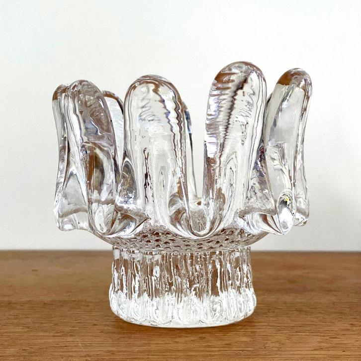 Kosta Boda Zweden KANDELAAR Sunflower glas Scandinavisch, Antiek en Kunst, Antiek | Glas en Kristal, Ophalen of Verzenden