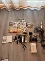 Nintento zwarte wii inc. Spellen en accesoires, Spelcomputers en Games, Ophalen of Verzenden, Gebruikt, Met 3 controllers of meer