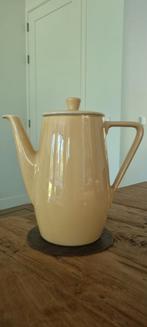 Laaks Brocante, vintage theepot D.E. okergeel, Huis en Inrichting, Keuken | Servies, Ophalen, Zo goed als nieuw, Overige stijlen