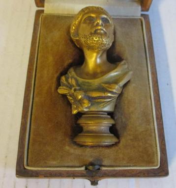 antieke bronzen Victoriaanse stempel monnik Maddrassi beschikbaar voor biedingen