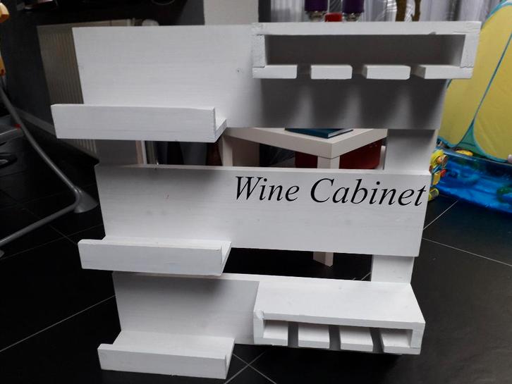 wijnrek om te hangen, grenen hout, nieuw, Huis en Inrichting, Woonaccessoires | Wijnrekken, Nieuw, 75 cm of meer, Hout, 5 tot 15 flessen