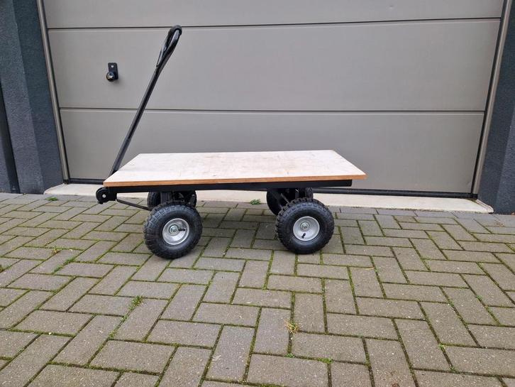 Handkar / bolderkar met houten platform, Tuin en Terras, Kruiwagens, Gebruikt, Handmatig, Ophalen