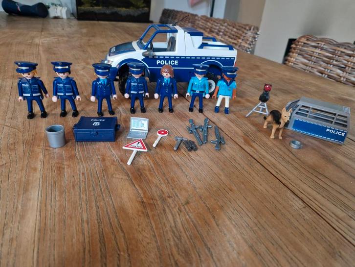 Playmobil Politie 4x4 Set - Uitgebreid met hond zgan! Sint, Kinderen en Baby's, Speelgoed | Playmobil, Zo goed als nieuw, Complete set