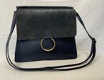 Leren Duifhuizen crossbody schoudertas, blauw, Verzenden, Gebruikt, Blauw, Schoudertasje