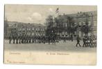 leeuwarden, kvr17-9296 militairen parade, Gelopen, Friesland, Voor 1920, Verzenden