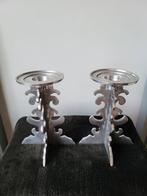 Twee kandelaars - barok stijl, Ophalen of Verzenden, Gebruikt, Overige materialen, Minder dan 25 cm