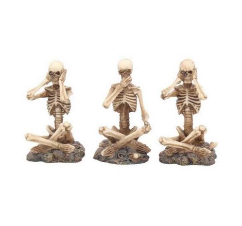 See No, Hear No, Speak No Skeletons(Set 3)8.5cm, hobby, man, Verzamelen, Beelden en Beeldjes, Ophalen of Verzenden