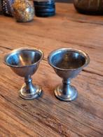 Verzilverde eierdopjes - set van 2, Antiek en Kunst, Ophalen of Verzenden