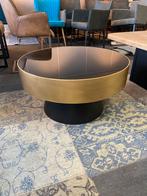 Salon tafel met glazen plaat. Nieuw, Ophalen, Rond, 50 tot 100 cm, Zo goed als nieuw
