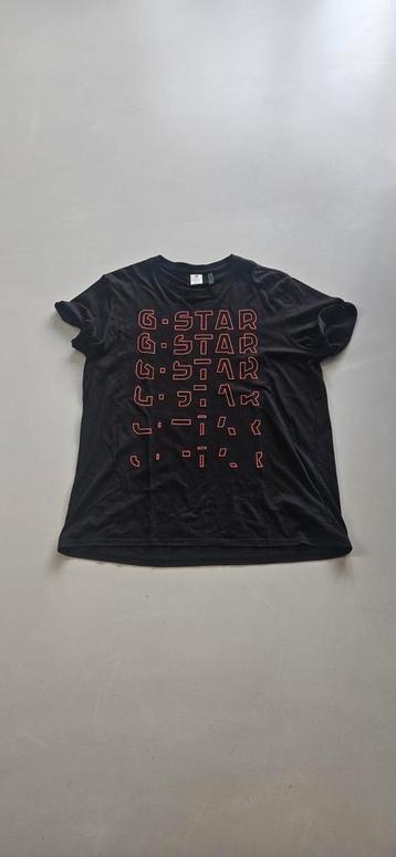 G-Star Shirt Zwart XL - Rode Letters/Stiksels beschikbaar voor biedingen