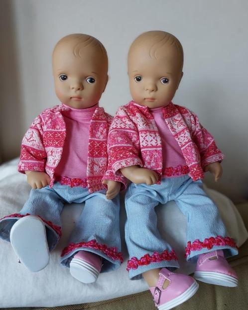 2x sylvia natterer götz pop-jes, een tweeling, Verzamelen, Poppen, Zo goed als nieuw, Pop, Ophalen