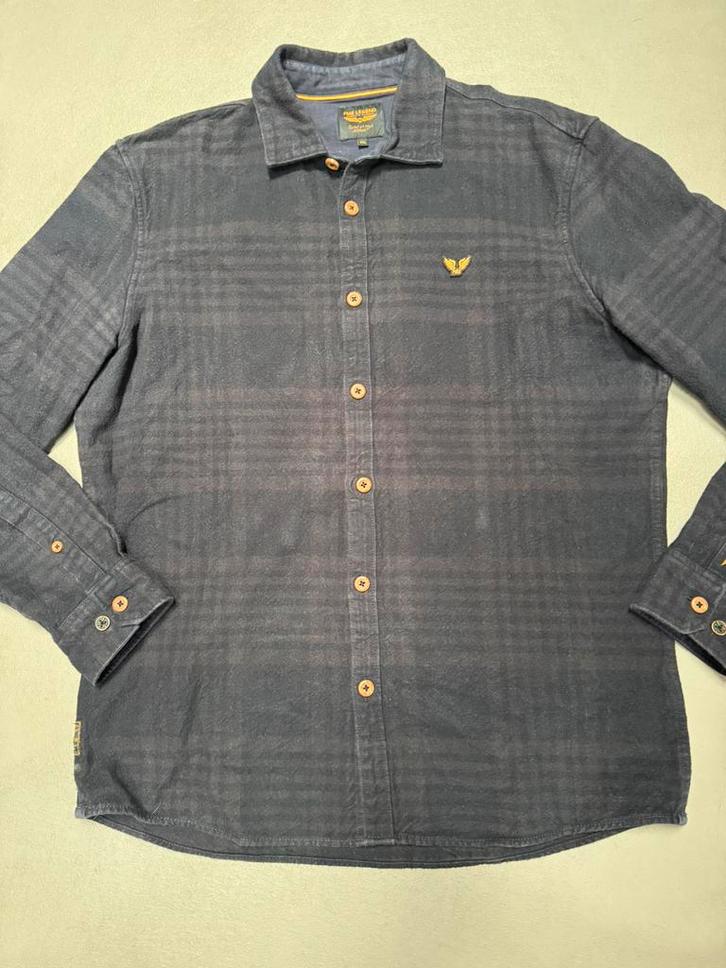 Flanel overhemd PME Legend mt XXL, Kleding | Heren, Overhemden, Gedragen, Overige halswijdtes, Blauw, Verzenden