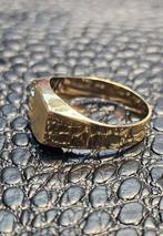 Mooie zegelring 14 karaat gouden ring, Heer, Nieuw, Ophalen of Verzenden, Goud