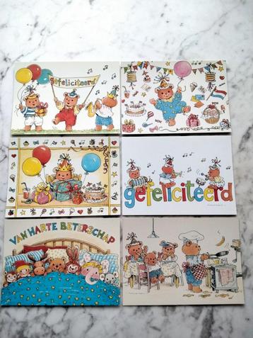 6x vintage Bobbi ansichtkaarten Monica Maas  beschikbaar voor biedingen