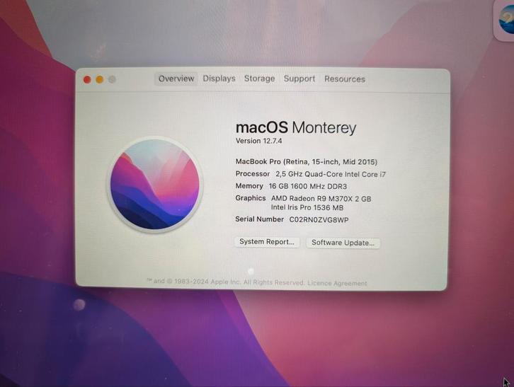 Macbook Pro 2015 15 with AMD Radeon R9, Computers en Software, Apple Macbooks, MacBook Pro, 15 inch, 2 tot 3 Ghz, 512 GB, 16 GB