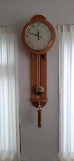 Warmink Wandklok, blank eiken, Huis en Inrichting, Woonaccessoires | Klokken, Ophalen, Zo goed als nieuw, Analoog, Wandklok