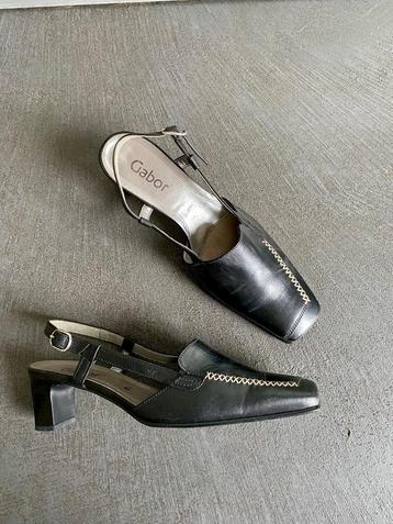 J74 Gabor maat 6,5=40 leren pumps sandalen schoenen lage hak beschikbaar voor biedingen