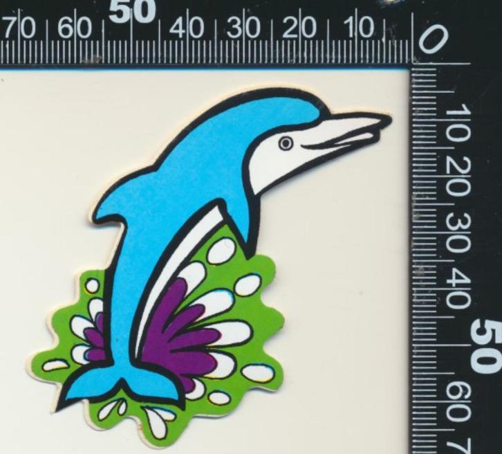 Sticker: Dolfijn (3), Verzamelen, Stickers, Zo goed als nieuw, Dier en Natuur, Ophalen of Verzenden