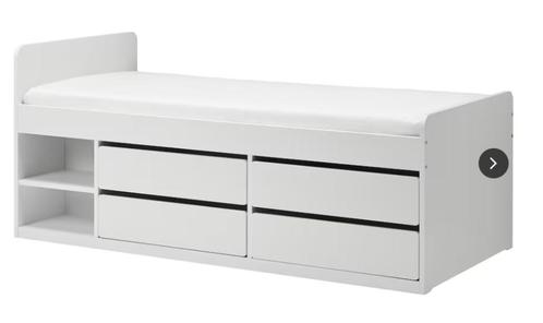 Släkt bed ikea  met opberglades nieuw incl lattenbodem, Huis en Inrichting, Slaapkamer | Bedden, Nieuw, Eenpersoons, 90 cm, 200 cm
