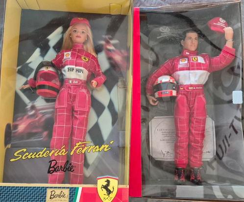 Barbie Scuderia Ferrari + Michael Schumacher in doos 25cm, Verzamelen, Poppen, Zo goed als nieuw, Pop, Ophalen of Verzenden