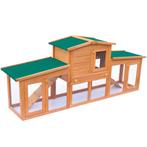 Konijnenhok voor buiten met daken groot hout gratis bezorgd, Nieuw, 90 cm of meer, 110 cm of meer, Ophalen of Verzenden