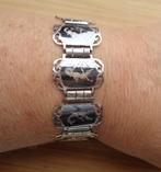 zilveren SIAM niello armband met dansers [579], Verzenden, Zo goed als nieuw, Zilver, Zilver