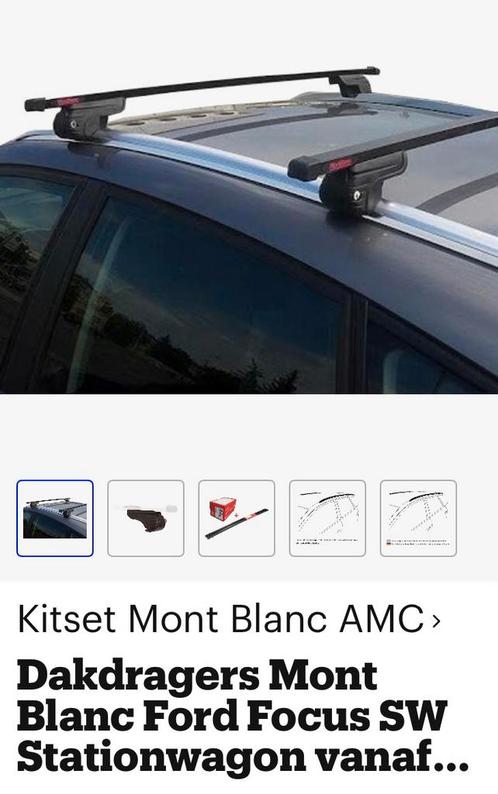 Mont Blanc Dakdragers Ford Focus SW 2018+, Auto diversen, Dakdragers, Zo goed als nieuw, Ophalen