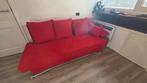 Mooie rode (slaap)bank 190 x 140 x 78, Ophalen, Gebruikt, Tweepersoons, 190 cm of minder