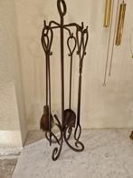 Haardstel 4-delig klassiek, Ophalen of Verzenden, Zo goed als nieuw, Vrijstaande haard, Houthaard