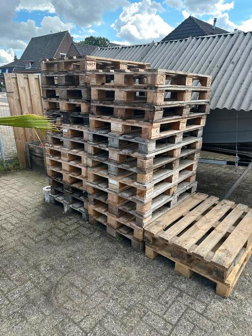 27x euro pallet, Doe-het-zelf en Verbouw, Hout en Planken, Gebruikt, Pallet, Vuren, Minder dan 200 cm, Ophalen