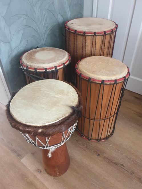 Doundoun 3 x en 1 x djembe, Muziek en Instrumenten, Percussie, Zo goed als nieuw, Trommel, Ophalen of Verzenden