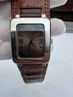 Guess horloge leer, Overige merken, Leer, Staal, Polshorloge